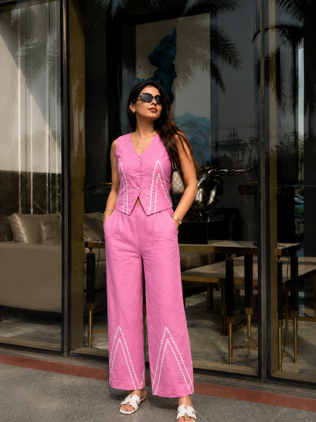 Cotton Flex Sleeveless Co-Ord Set
