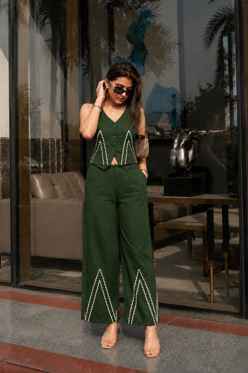 Cotton Flex Sleeveless Co-Ord Set