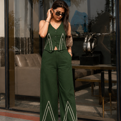 Cotton Flex Sleeveless Co-Ord Set
