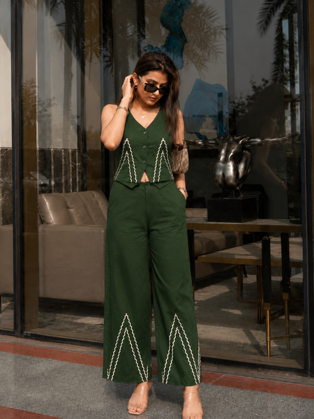 Cotton Flex Sleeveless Co-Ord Set