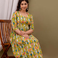 Patron - Maternity Feeding Kurti with Zipper | Cotton Floral Printed Pregnancy & Nursing Dress | Comfortable & Stylish Maternity Wear for Women | Breastfeeding Kurta with Zipper | Soft & Elegant