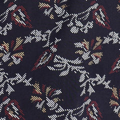 Dark Blue - Women's Floral Printed Cotton Top - Stylish Long Top with Mandarin Collar, Perfect for Jeans, Ideal for Casual & Ethnic Wear