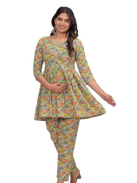 Women’s Floral Printed Cotton Co-Set – Comfortable & Stylish Two-Piece Outfit in Perfect for Casual Wear, Vacation, or Everyday Style (IN, Alpha, 2XL, Regular, Multicolor)