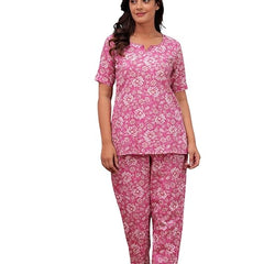 Women’s Cotton Floral Co-Ord Set - Comfortable & Stylish Casual Top and Pants, Breathable and Comfortable Fabric, Perfect for Summer & Everyday Wear