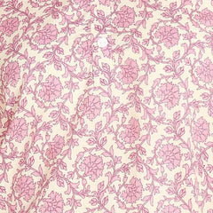 Purple - Women's Floral Printed Cotton Top - Stylish Long Top with Mandarin Collar, Perfect for Jeans, Ideal for Casual & Ethnic Wear