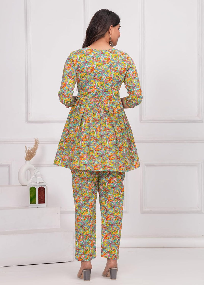 Multicolour - JAIPURFAME Women’s Floral Printed Cotton Co-Set – Comfortable & Stylish Two-Piece Outfit in Perfect for Casual Wear, Vacation, or Everyday Style