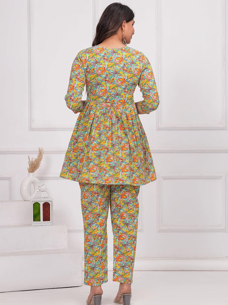 Multicolour - JAIPURFAME Women’s Floral Printed Cotton Co-Set – Comfortable & Stylish Two-Piece Outfit in Perfect for Casual Wear, Vacation, or Everyday Style