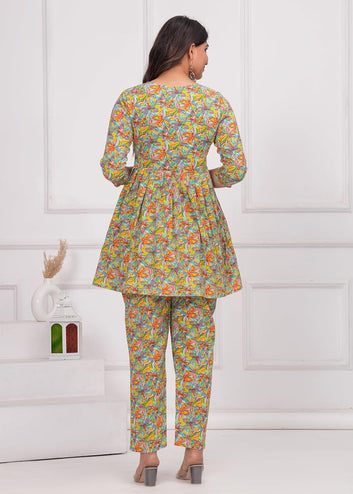 Multicolour - JAIPURFAME Women’s Floral Printed Cotton Co-Set – Comfortable & Stylish Two-Piece Outfit in Perfect for Casual Wear, Vacation, or Everyday Style