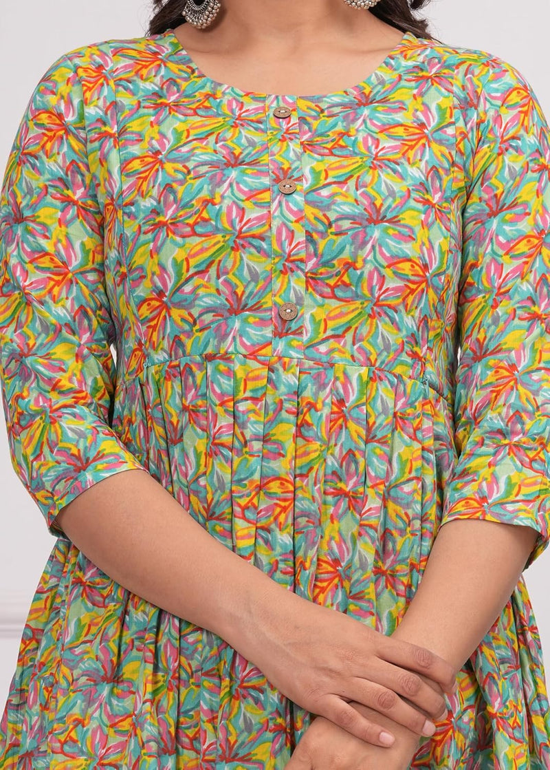 Multicolour - JAIPURFAME Women’s Floral Printed Cotton Co-Set – Comfortable & Stylish Two-Piece Outfit in Perfect for Casual Wear, Vacation, or Everyday Style