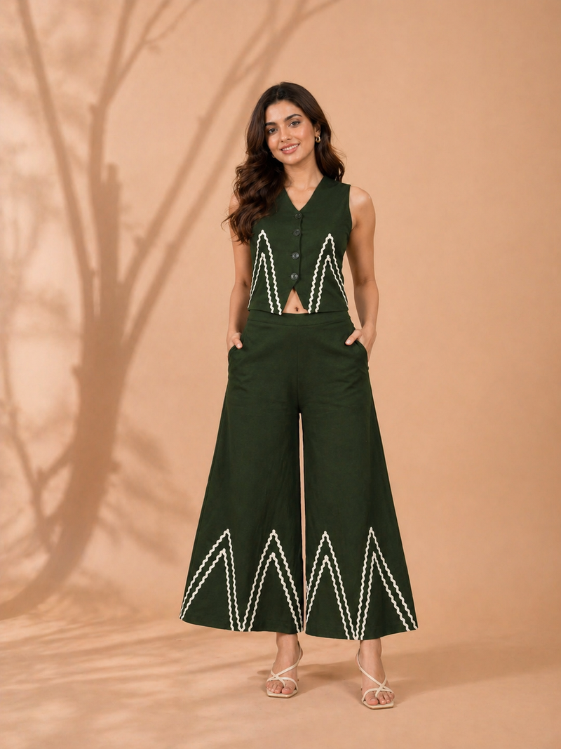 Cotton Flex Sleeveless Co-Ord Set