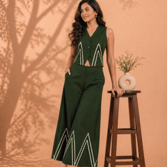 Cotton Flex Sleeveless Co-Ord Set