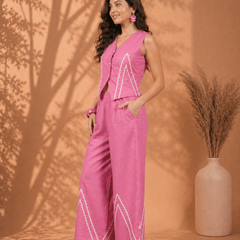 Cotton Flex Sleeveless Co-Ord Set
