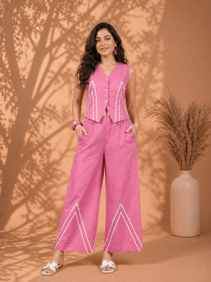 Cotton Flex Sleeveless Co-Ord Set