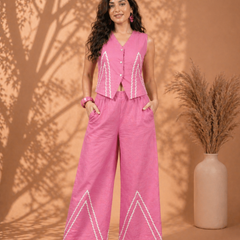 Cotton Flex Sleeveless Co-Ord Set