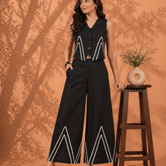 Cotton Flex Sleeveless Co-Ord Set