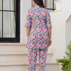 Classic Grey Cotton Co-Ord Set Back
