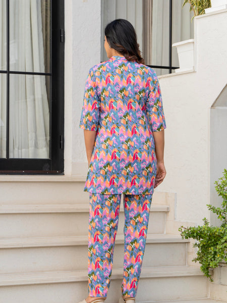 Classic Grey Cotton Co-Ord Set Back
