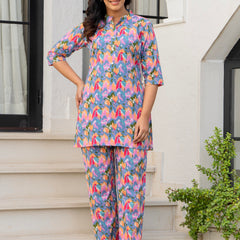 Classic Grey Cotton Co-Ord Set Full View