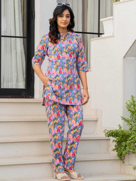 Classic Grey Cotton Co-Ord Set 