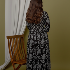 Printed maternity gown for women