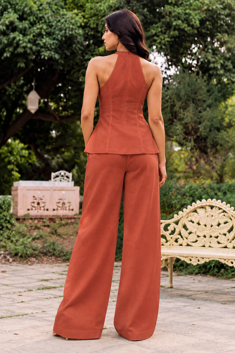 Halter Neck Wide-Leg Co-ord Set