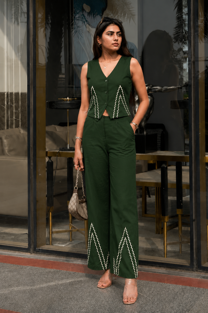 Cotton Flex Sleeveless Co-Ord Set
