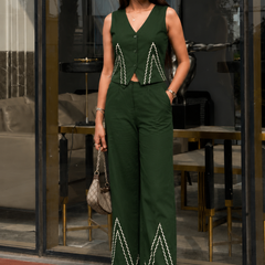 Cotton Flex Sleeveless Co-Ord Set