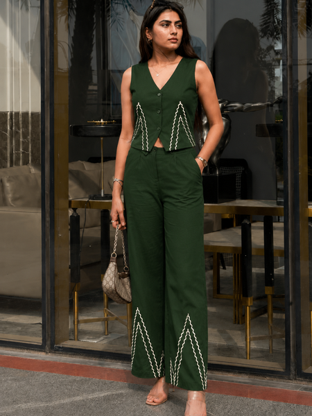 Cotton Flex Sleeveless Co-Ord Set