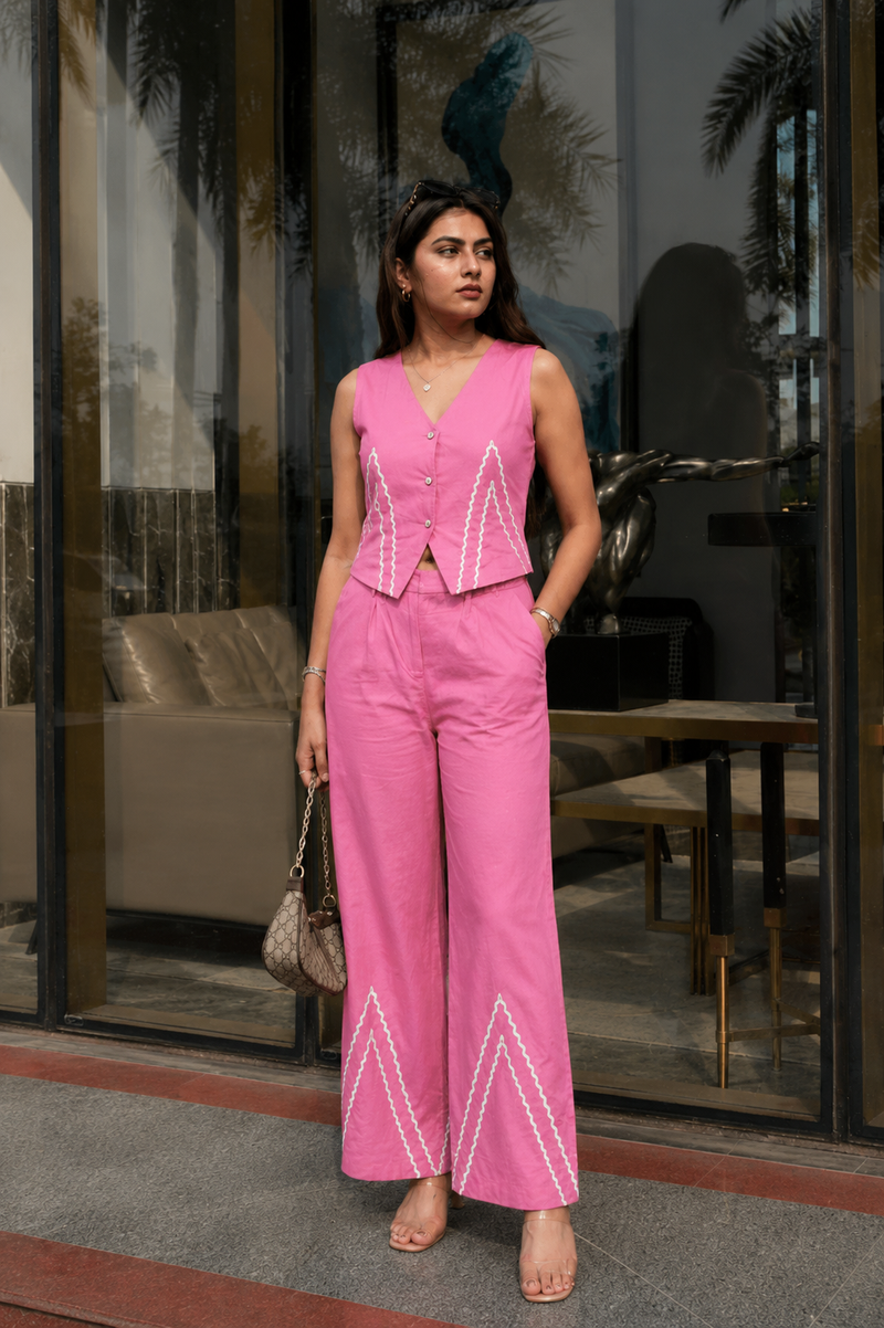 Cotton Flex Sleeveless Co-Ord Set