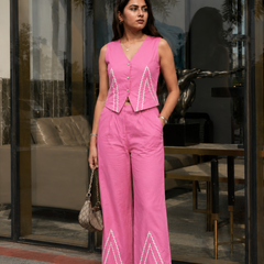 Cotton Flex Sleeveless Co-Ord Set