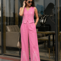 Cotton Flex Sleeveless Co-Ord Set